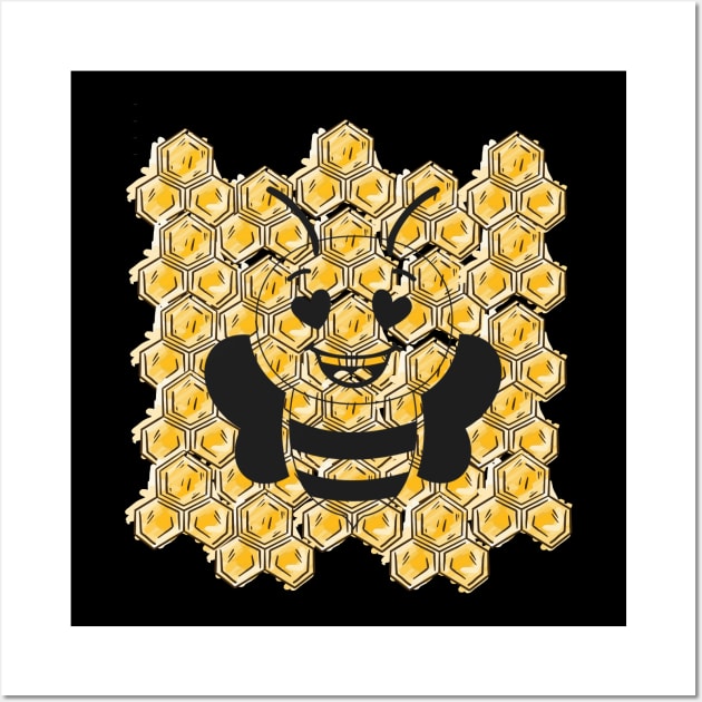 Honey Bee Wall Art by Imutobi